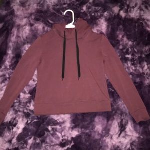 Maroon crop top hoodie